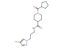 N-[3-(4-chloro-1H-pyrazol-1-yl)propyl]-1-(cyclopentylcarbonyl)-4-piperidinecarboxamide