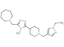 1-[(5-{1-[(1-ethyl-1H-pyrazol-4-yl)methyl]piperidin-4-yl}-4-methyl-4H-1,2,4-triazol-3-yl)methyl]azepane