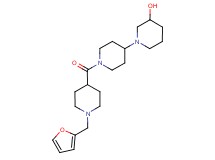 1'-{[1-(2-furylmethyl)-4-piperidinyl]carbonyl}-1,4'-bipiperidin-3-ol