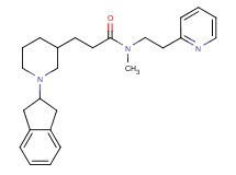 3-[1-(2,3-dihydro-1H-inden-2-yl)-3-piperidinyl]-N-methyl-N-[2-(2-pyridinyl)ethyl]propanamide