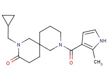 2-(cyclopropylmethyl)-8-[(2-methyl-1H-pyrrol-3-yl)carbonyl]-2,8-diazaspiro[5.5]undecan-3-one