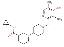 N-cyclopropyl-1'-[(4-hydroxy-3,5-dimethyl-2-pyridinyl)methyl]-1,4'-bipiperidine-3-carboxamide