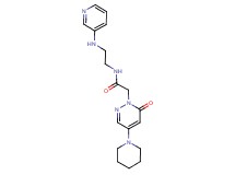 2-[6-oxo-4-(1-piperidinyl)-1(6H)-pyridazinyl]-N-[2-(3-pyridinylamino)ethyl]acetamide