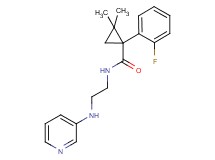 1-(2-fluorophenyl)-2,2-dimethyl-N-[2-(pyridin-3-ylamino)ethyl]cyclopropanecarboxamide