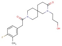9-[(4-fluoro-3-methylphenyl)acetyl]-2-(3-hydroxypropyl)-2,9-diazaspiro[5.5]undecan-3-one