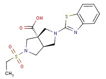 (3aS*,6aS*)-2-(1,3-benzothiazol-2-yl)-5-(ethylsulfonyl)hexahydropyrrolo[3,4-c]pyrrole-3a(1H)-carboxylic acid