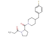 4-(4-fluorobenzyl)-1-(1-propionylprolyl)piperidine
