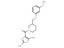 1-[(2,5-dimethyl-1,3-oxazol-4-yl)carbonyl]-3-[(3-methoxyphenoxy)methyl]piperidine