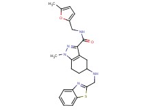 5-[(1,3-benzothiazol-2-ylmethyl)amino]-1-methyl-N-[(5-methyl-2-furyl)methyl]-4,5,6,7-tetrahydro-1H-indazole-3-carboxamide