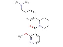 (4-{1-[(2-methoxy-3-pyridinyl)carbonyl]-2-piperidinyl}benzyl)dimethylamine