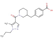 4-({1-[(5-methyl-1-propyl-1H-pyrazol-4-yl)carbonyl]-3-piperidinyl}methyl)benzoic acid