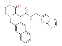 N-(imidazo[2,1-b][1,3]thiazol-6-ylmethyl)-2-[1-(2-naphthylmethyl)-3-oxo-2-piperazinyl]acetamide