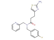 3-(2-amino-1,3-thiazol-4-yl)-N-(4-fluorobenzyl)-N-(pyridin-2-ylmethyl)propanamide