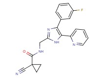 1-cyano-N-{[4-(3-fluorophenyl)-5-pyridin-2-yl-1H-imidazol-2-yl]methyl}cyclopropanecarboxamide