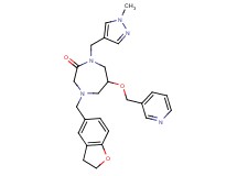 4-(2,3-dihydro-1-benzofuran-5-ylmethyl)-1-[(1-methyl-1H-pyrazol-4-yl)methyl]-6-(3-pyridinylmethoxy)-1,4-diazepan-2-one