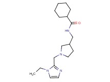 N-({1-[(1-ethyl-1H-imidazol-2-yl)methyl]pyrrolidin-3-yl}methyl)cyclohexanecarboxamide