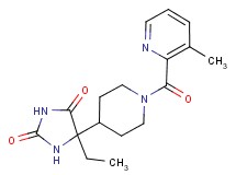 5-ethyl-5-{1-[(3-methylpyridin-2-yl)carbonyl]piperidin-4-yl}imidazolidine-2,4-dione