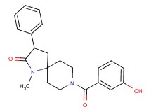 8-(3-hydroxybenzoyl)-1-methyl-3-phenyl-1,8-diazaspiro[4.5]decan-2-one