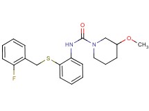 N-{2-[(2-fluorobenzyl)thio]phenyl}-3-methoxypiperidine-1-carboxamide