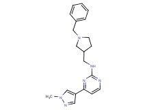 N-[(1-benzylpyrrolidin-3-yl)methyl]-4-(1-methyl-1H-pyrazol-4-yl)pyrimidin-2-amine