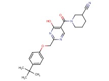 1-({2-[(4-tert-butylphenoxy)methyl]-4-hydroxypyrimidin-5-yl}carbonyl)piperidine-3-carbonitrile