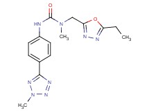 N-[(5-ethyl-1,3,4-oxadiazol-2-yl)methyl]-N-methyl-N'-[4-(2-methyl-2H-tetrazol-5-yl)phenyl]urea