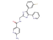 6-amino-N-{[4-(3-fluorophenyl)-5-pyridin-2-yl-1H-imidazol-2-yl]methyl}nicotinamide