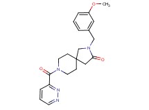 2-(3-methoxybenzyl)-8-(3-pyridazinylcarbonyl)-2,8-diazaspiro[4.5]decan-3-one