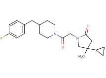 4-cyclopropyl-1-{2-[4-(4-fluorobenzyl)-1-piperidinyl]-2-oxoethyl}-4-methyl-2-pyrrolidinone