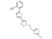 2-(5-{1-[2-(2-amino-1,3-thiazol-4-yl)ethyl]-1H-1,2,3-triazol-4-yl}-2-furyl)benzonitrile
