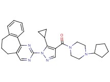 2-{4-[(4-cyclopentyl-1-piperazinyl)carbonyl]-5-cyclopropyl-1H-pyrazol-1-yl}-6,7-dihydro-5H-benzo[6,7]cyclohepta[1,2-d]pyrimidine