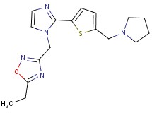 5-ethyl-3-({2-[5-(pyrrolidin-1-ylmethyl)-2-thienyl]-1H-imidazol-1-yl}methyl)-1,2,4-oxadiazole
