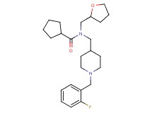 N-{[1-(2-fluorobenzyl)-4-piperidinyl]methyl}-N-(tetrahydro-2-furanylmethyl)cyclopentanecarboxamide