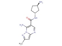 7-amino-N-[rel-(1R,3R)-3-aminocyclopentyl]-2-methylpyrazolo[1,5-a]pyrimidine-6-carboxamide hydrochloride