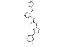 2-[4-(3-fluorophenyl)-1H-pyrazol-1-yl]-N-[1-(2-furylmethyl)-1H-pyrazol-5-yl]acetamide