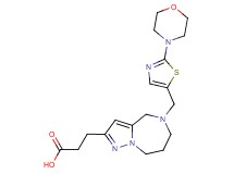 3-(5-{[2-(4-morpholinyl)-1,3-thiazol-5-yl]methyl}-5,6,7,8-tetrahydro-4H-pyrazolo[1,5-a][1,4]diazepin-2-yl)propanoic acid