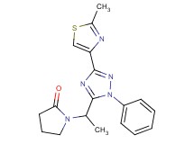 1-{1-[3-(2-methyl-1,3-thiazol-4-yl)-1-phenyl-1H-1,2,4-triazol-5-yl]ethyl}pyrrolidin-2-one