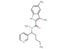 N,3,5-trimethyl-N-[1-(3-pyridinyl)pentyl]-1H-indole-2-carboxamide