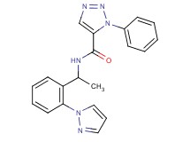 1-phenyl-N-{1-[2-(1H-pyrazol-1-yl)phenyl]ethyl}-1H-1,2,3-triazole-5-carboxamide