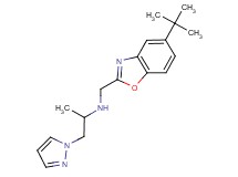 N-[(5-tert-butyl-1,3-benzoxazol-2-yl)methyl]-1-(1H-pyrazol-1-yl)propan-2-amine