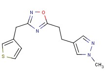 5-[2-(1-methyl-1H-pyrazol-4-yl)ethyl]-3-(3-thienylmethyl)-1,2,4-oxadiazole