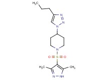1-[(3,5-dimethyl-1H-pyrazol-4-yl)sulfonyl]-4-(4-propyl-1H-1,2,3-triazol-1-yl)piperidine