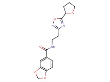 N-{2-[5-(tetrahydrofuran-2-yl)-1,2,4-oxadiazol-3-yl]ethyl}-1,3-benzodioxole-5-carboxamide