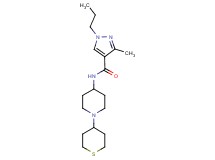 3-methyl-1-propyl-N-[1-(tetrahydro-2H-thiopyran-4-yl)-4-piperidinyl]-1H-pyrazole-4-carboxamide