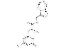 N-(imidazo[1,2-a]pyrazin-3-ylmethyl)-2-[(4-methyl-6-oxo-1,6-dihydropyrimidin-2-yl)thio]propanamide
