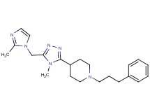 4-{4-methyl-5-[(2-methyl-1H-imidazol-1-yl)methyl]-4H-1,2,4-triazol-3-yl}-1-(3-phenylpropyl)piperidine