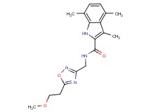 N-{[5-(2-methoxyethyl)-1,2,4-oxadiazol-3-yl]methyl}-3,4,7-trimethyl-1H-indole-2-carboxamide