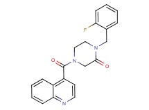 1-(2-fluorobenzyl)-4-(4-quinolinylcarbonyl)-2-piperazinone