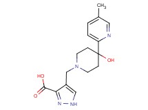 4-{[4-hydroxy-4-(5-methylpyridin-2-yl)piperidin-1-yl]methyl}-1H-pyrazole-3-carboxylic acid