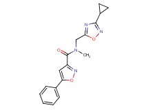 N-[(3-cyclopropyl-1,2,4-oxadiazol-5-yl)methyl]-N-methyl-5-phenylisoxazole-3-carboxamide